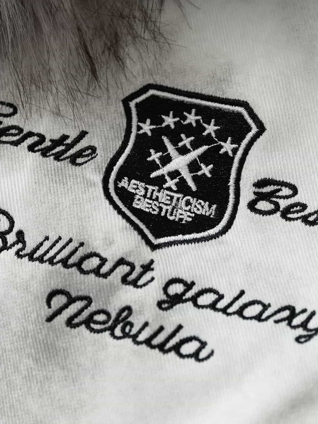 Vintage Tie-Dye Detachable Fur Collar Hooded Bomber Jacket