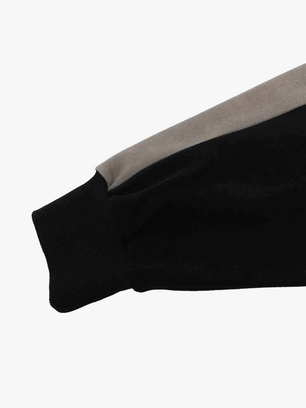 Suede Foam Letter Patchwork Zipper Shorts Jacket