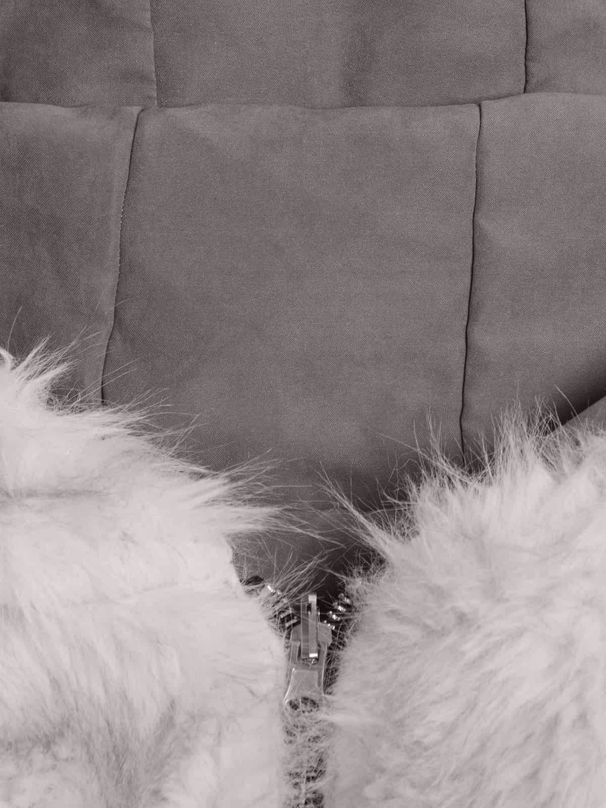 Oversized Reversible Fur Hooded Jacket - 2544