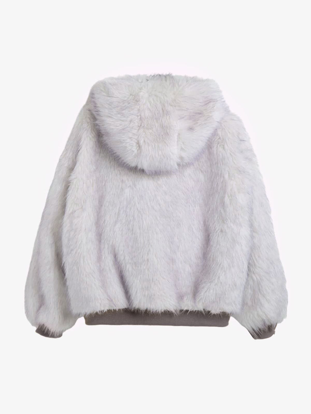 Oversized Reversible Fur Hooded Jacket - 2544