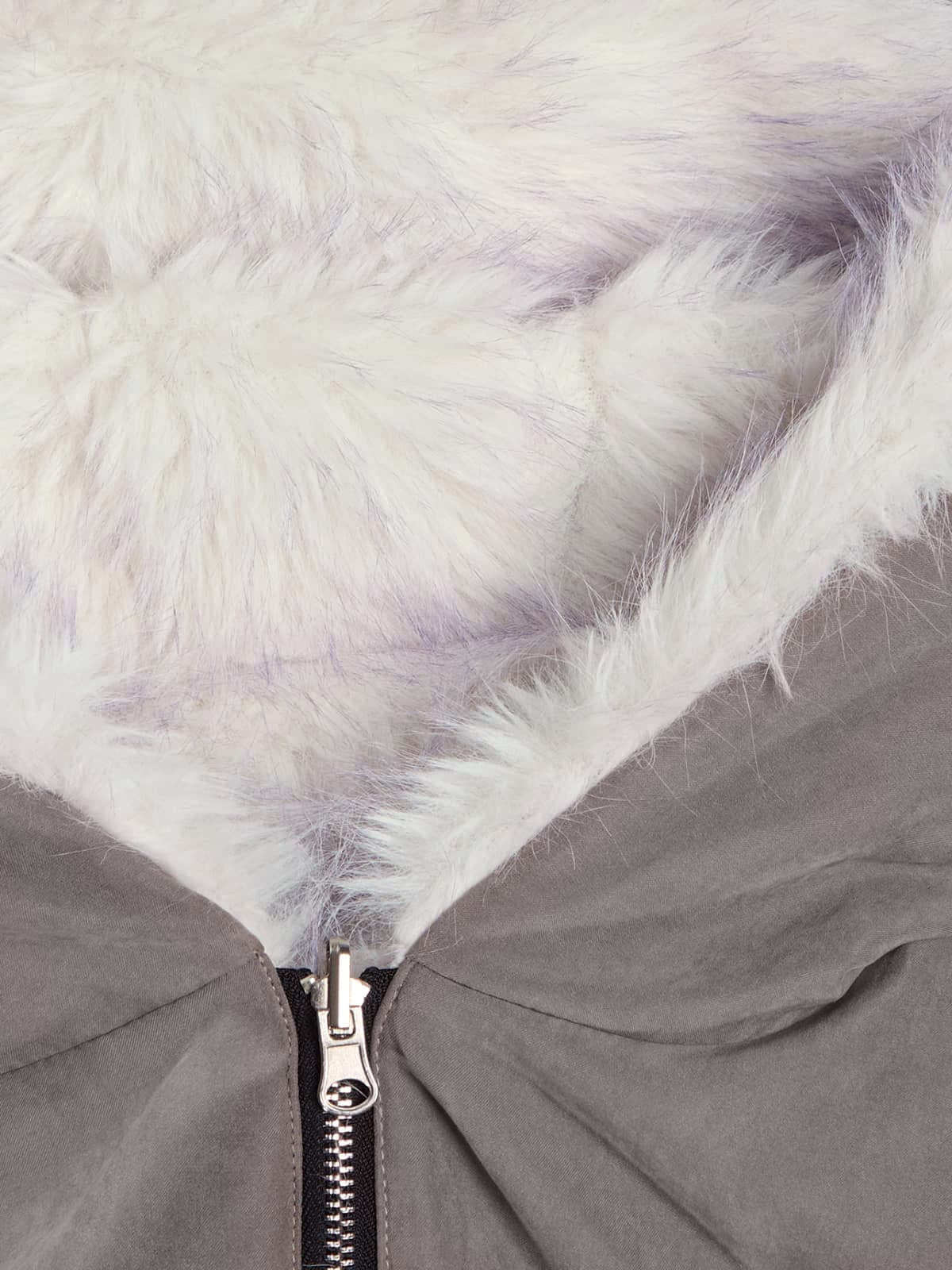 Oversized Reversible Fur Hooded Jacket - 2544