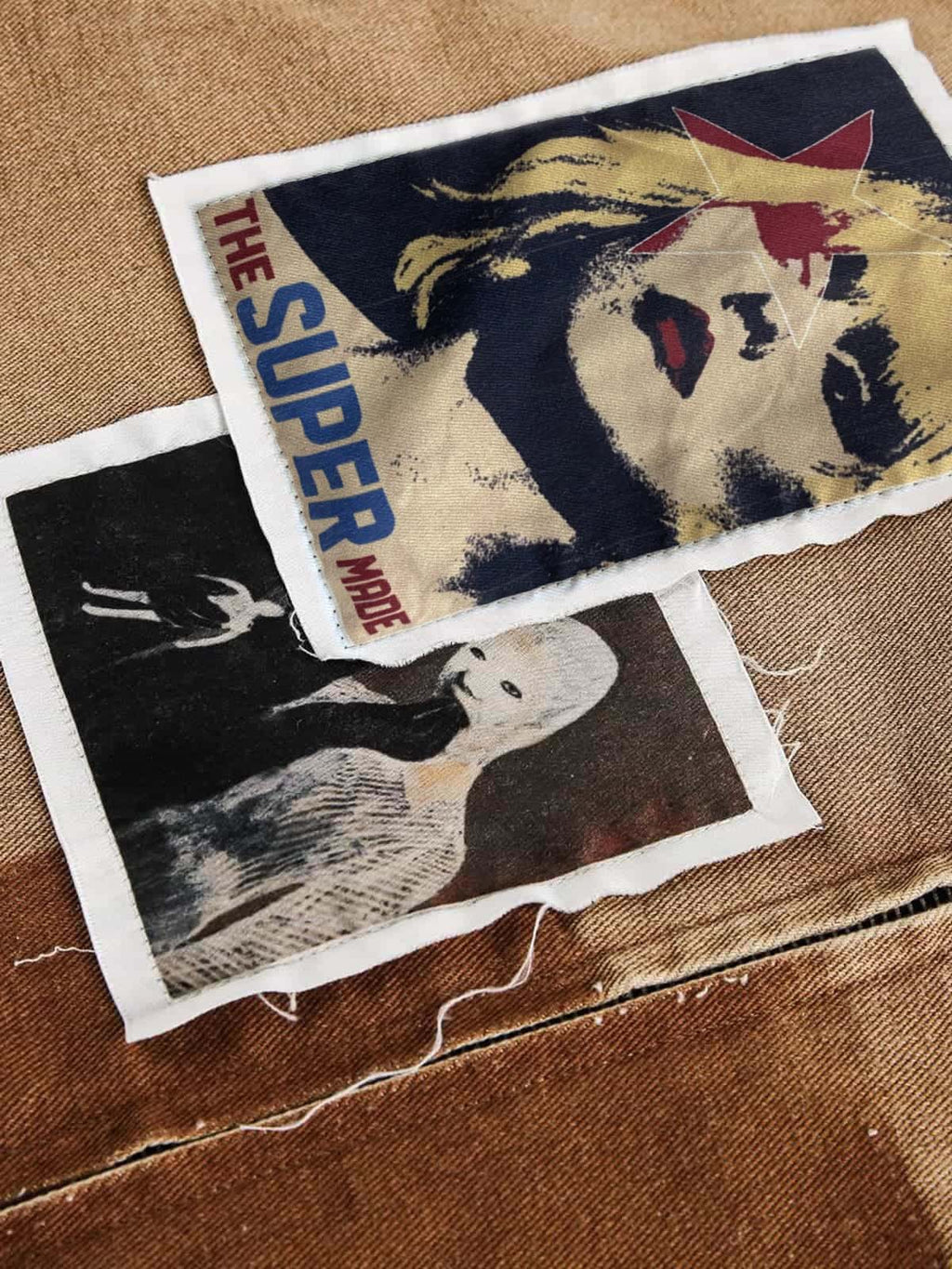 Punk Retro Collage Print Distressed Heavy Jacket - 2539