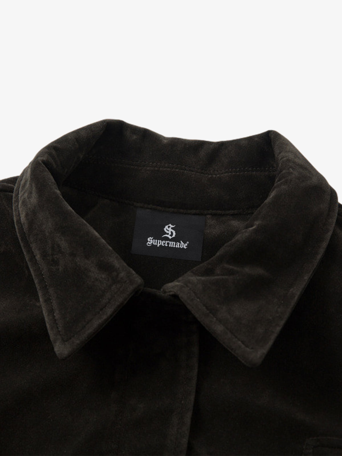 Retro Unique Metal Button Suede Lapel Bomber Jacket - 2538