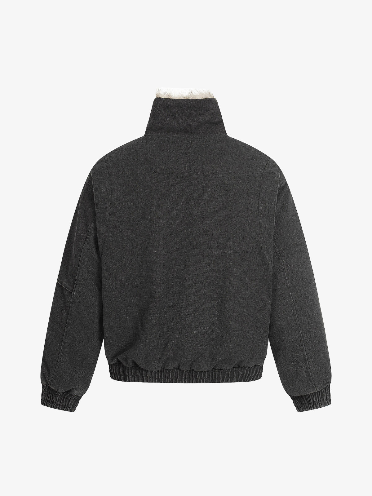 Pocket Zip Up Fur Collar Work Quilted Jacket