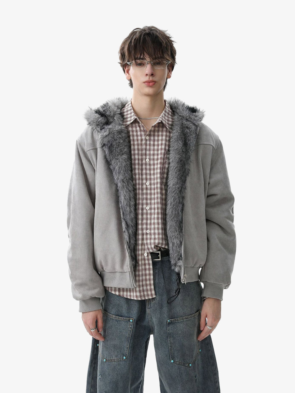 Street Fur Reversible Hooded Jacket - 2493