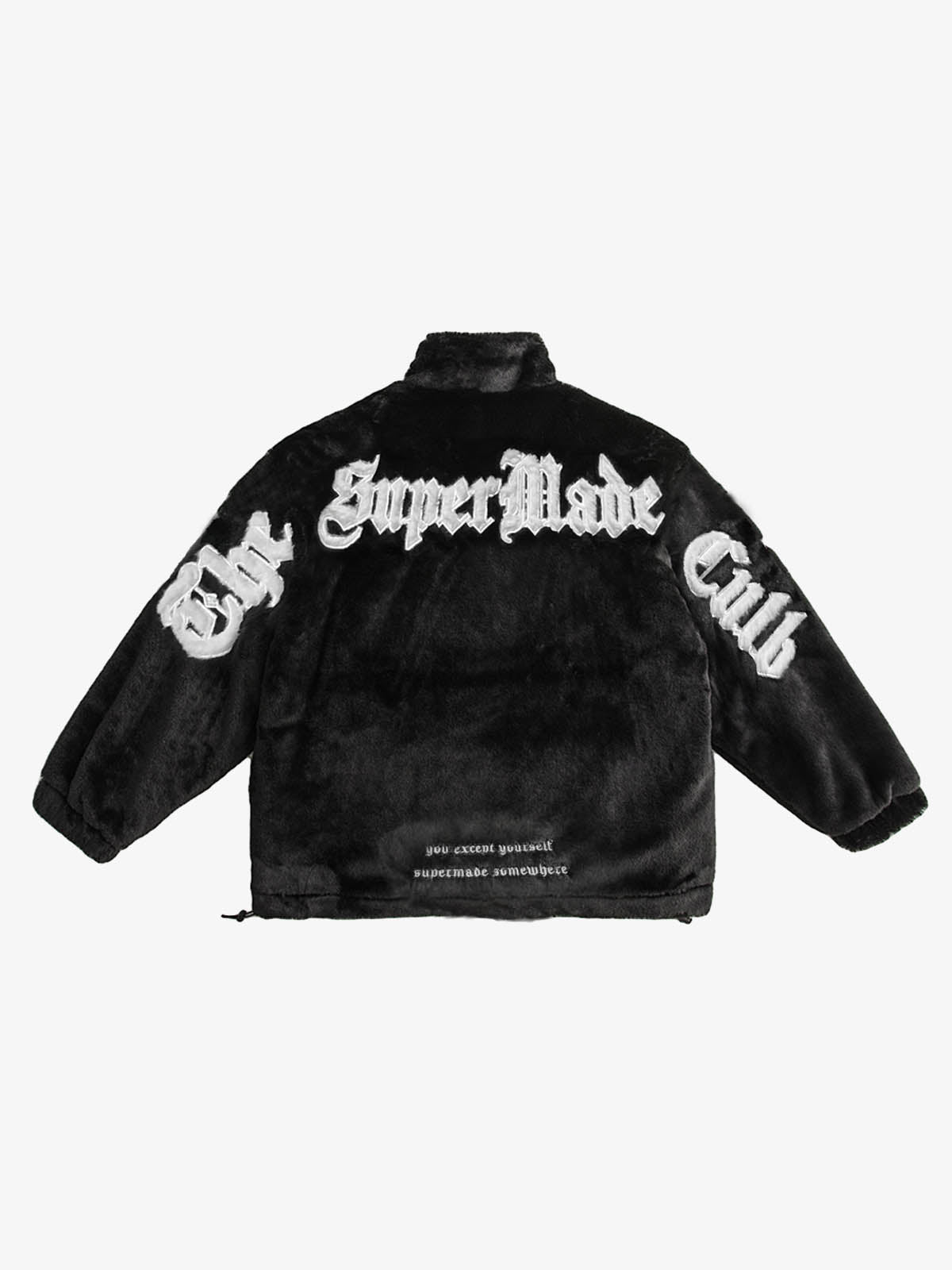 Thesupermade Street Letter Embroidered Fleece Jacket - 1838