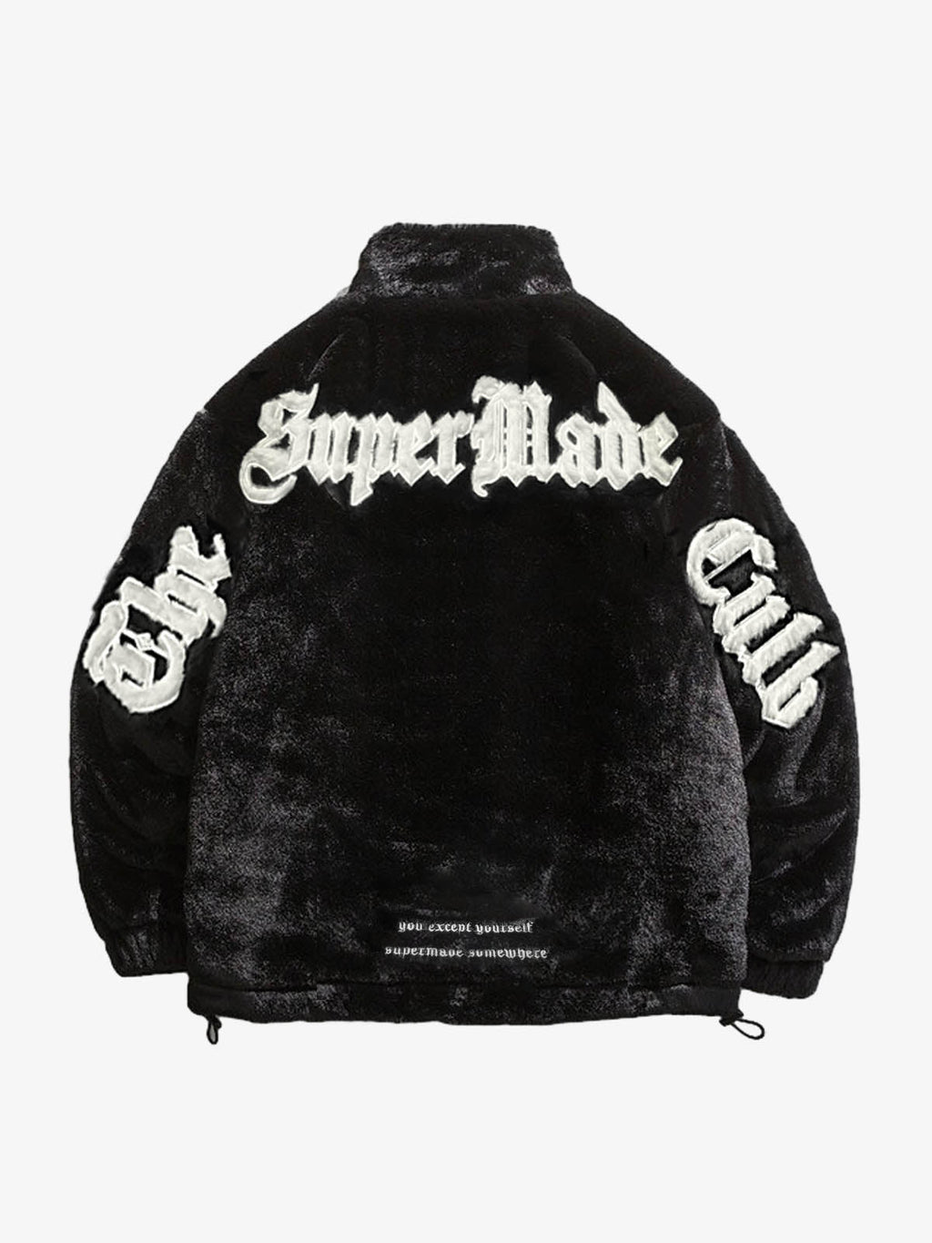 Thesupermade Street Letter Embroidered Fleece Jacket - 1838