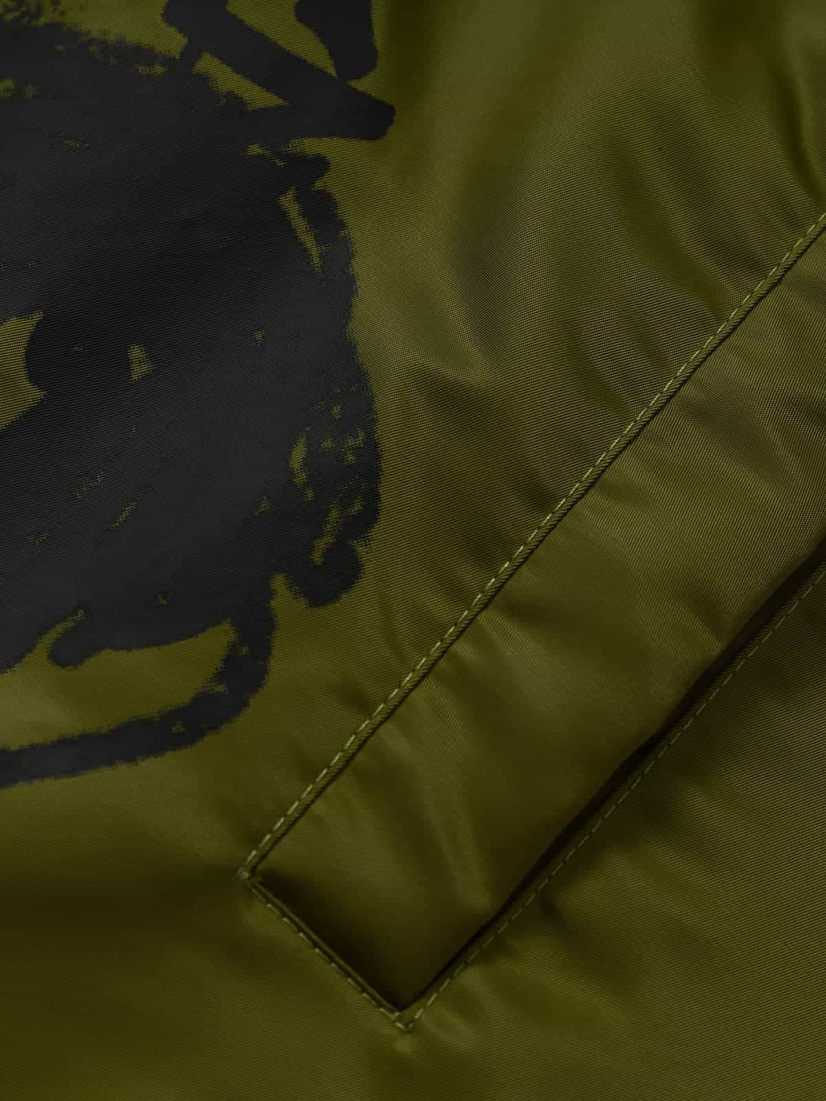 Street Graffiti Lamb Collar Flight Cotton Jacket