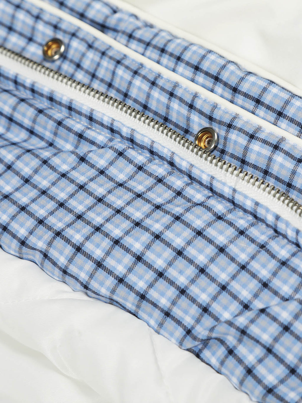 Retro Layered Look Plaid Collar Padded Jacket