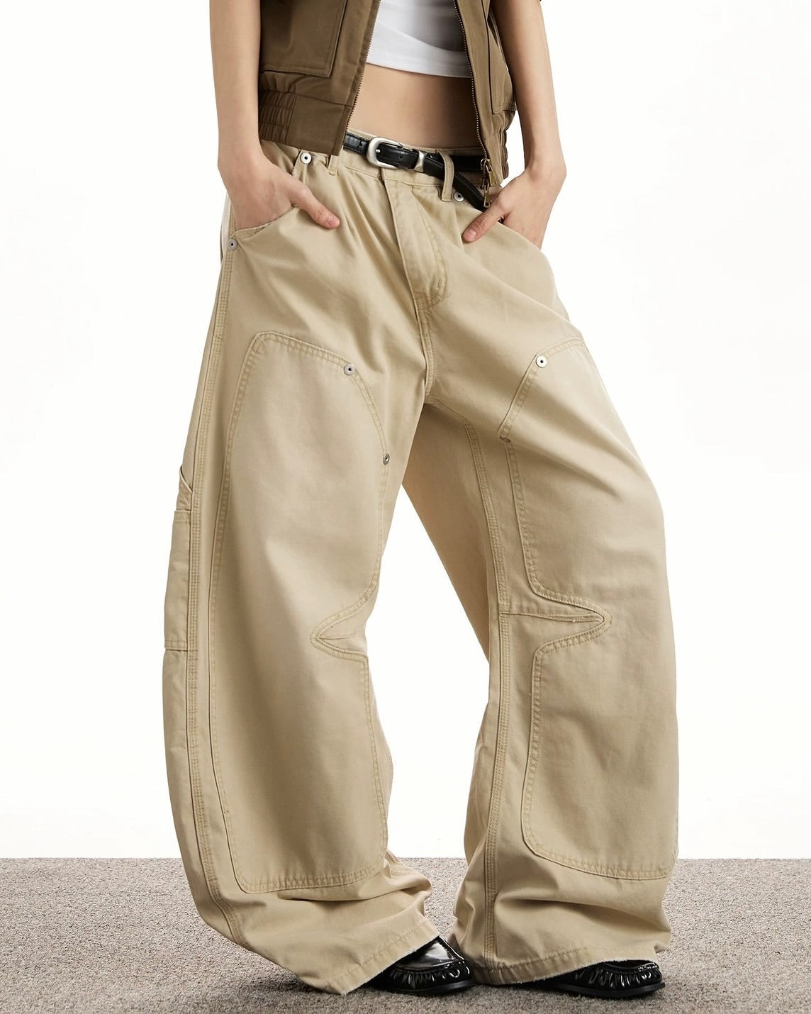 Retro Distressed Cargo Baggy Pants | Inflation Streetwear
