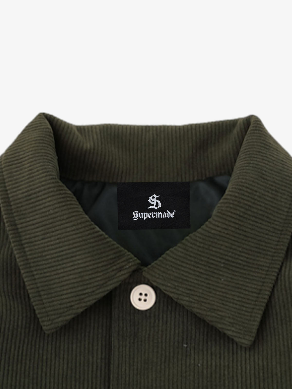 Vintage Button Embroidered Corduroy Jacket