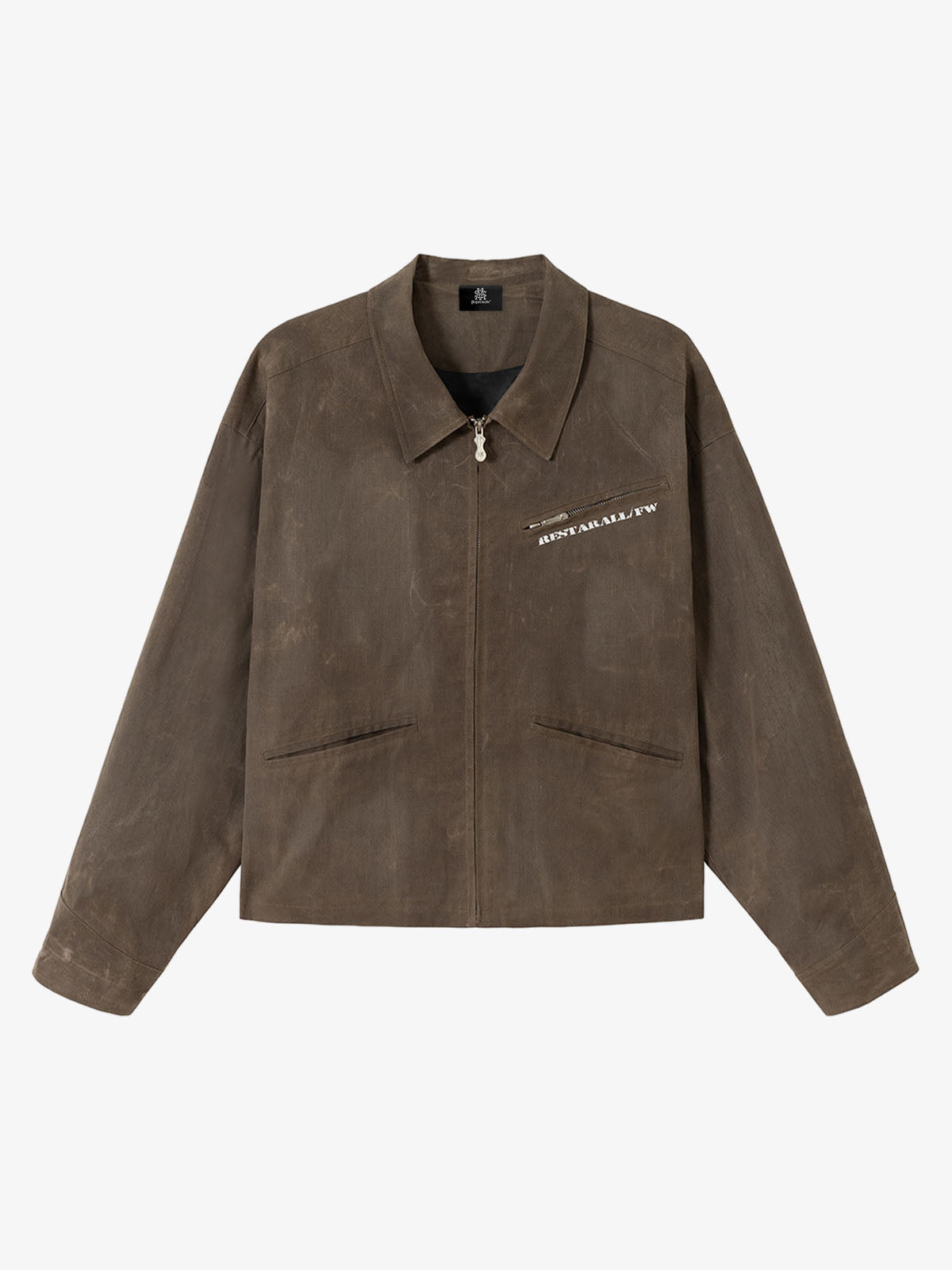 Vintage Washed Batik Spray Color Work Jacket