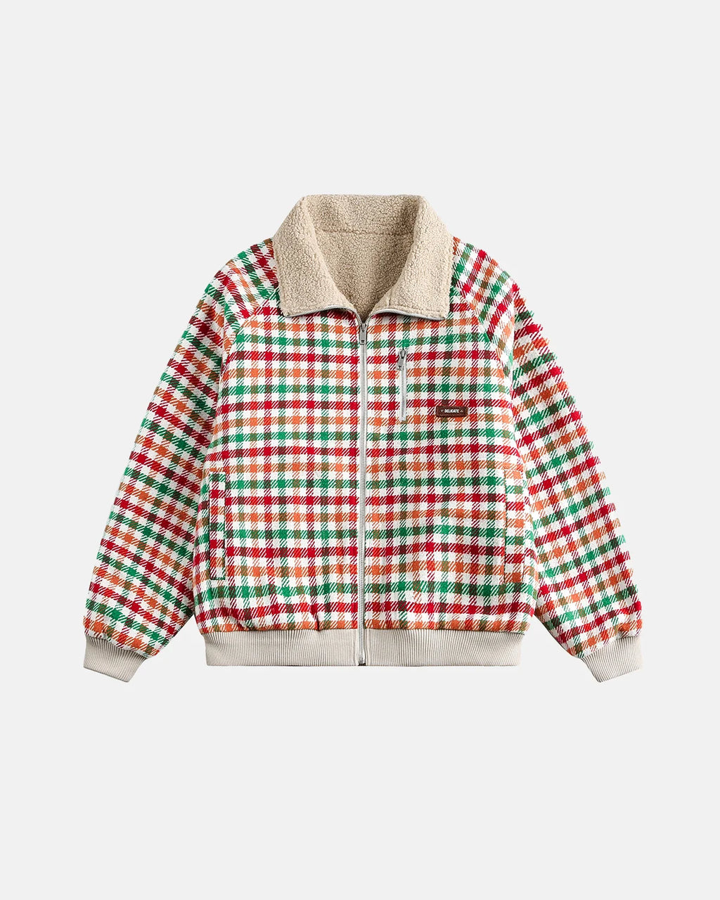 Retro Checkered Sherpa Jacket | Inflation Streetwear