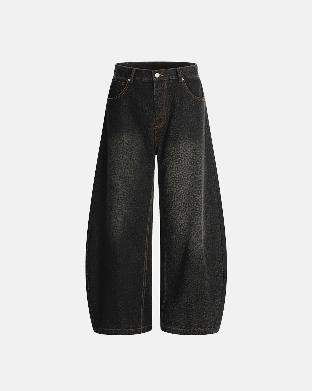 Vintage Leopard Print Barrel Jeans | Inflation Streetwear