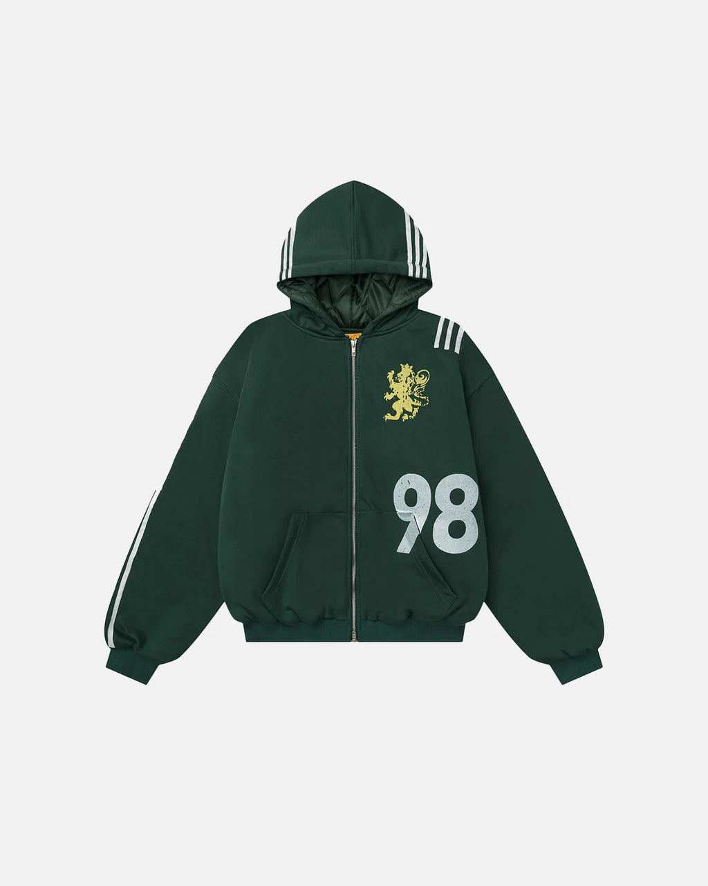 Gothic Striped Hooded Bomber Jacket  | Inflation Streetwear