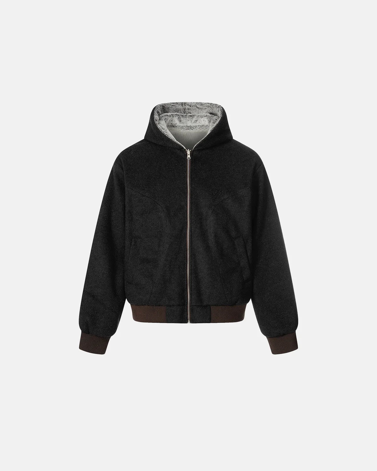 Retro Reversible Faux Fur Jacket | INFLATION Streetwear