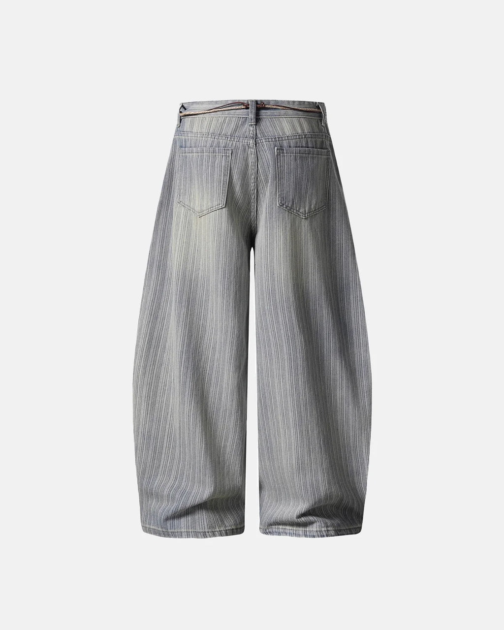 Acid Washed Stripe Baggy Jeans | Inflation Streetwear
