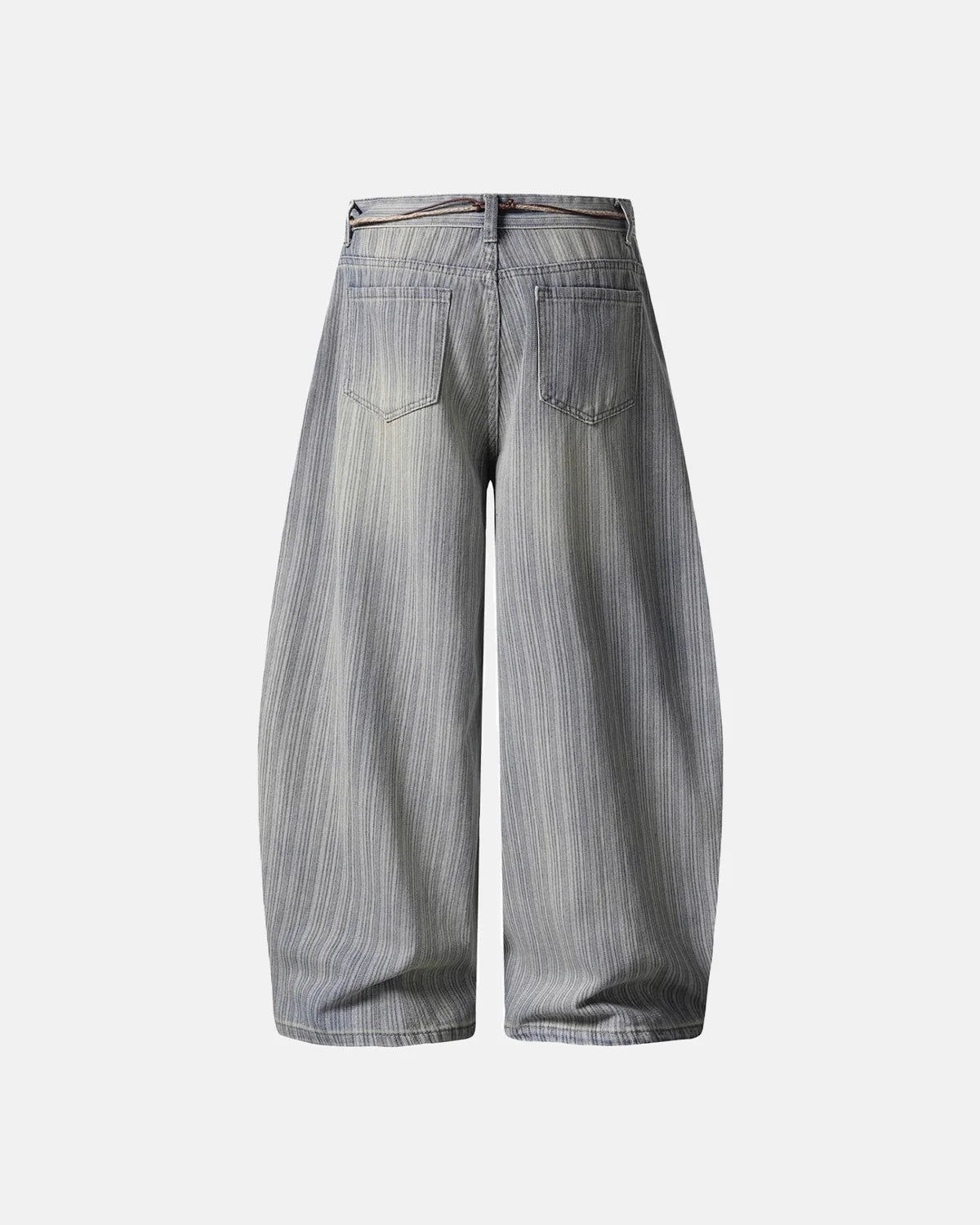 Acid Washed Stripe Baggy Jeans | Inflation Streetwear