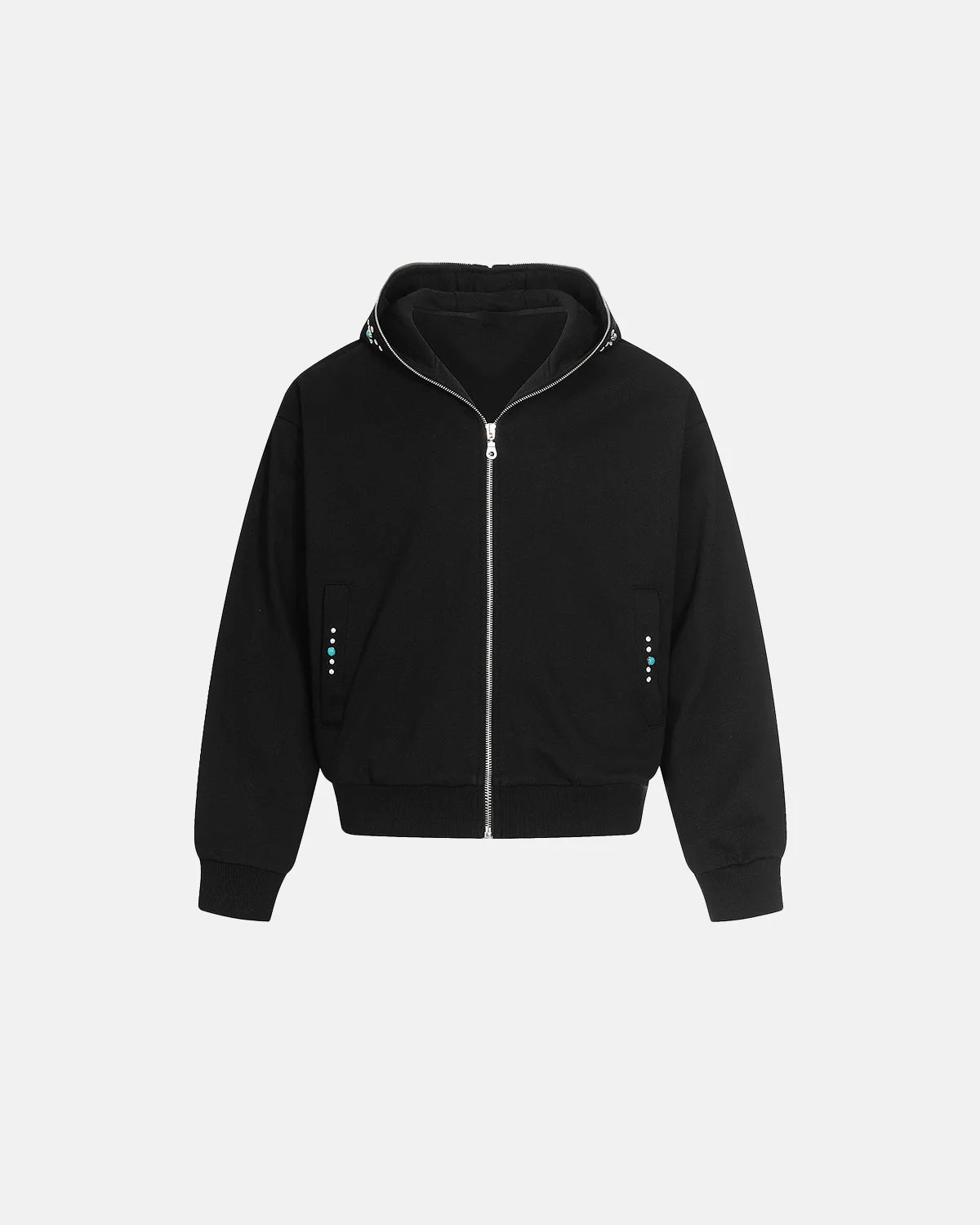 Full Zip Up Cropped Hoodies with Accessories | Inflation Streetwear