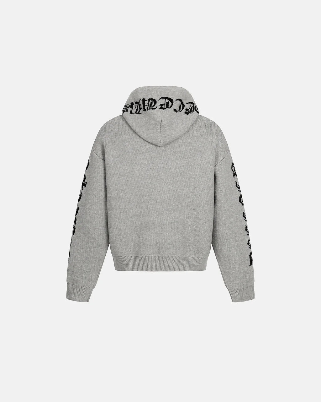 Gothic Cross Knit Zip Up Sweater | INFLATION Streetwear