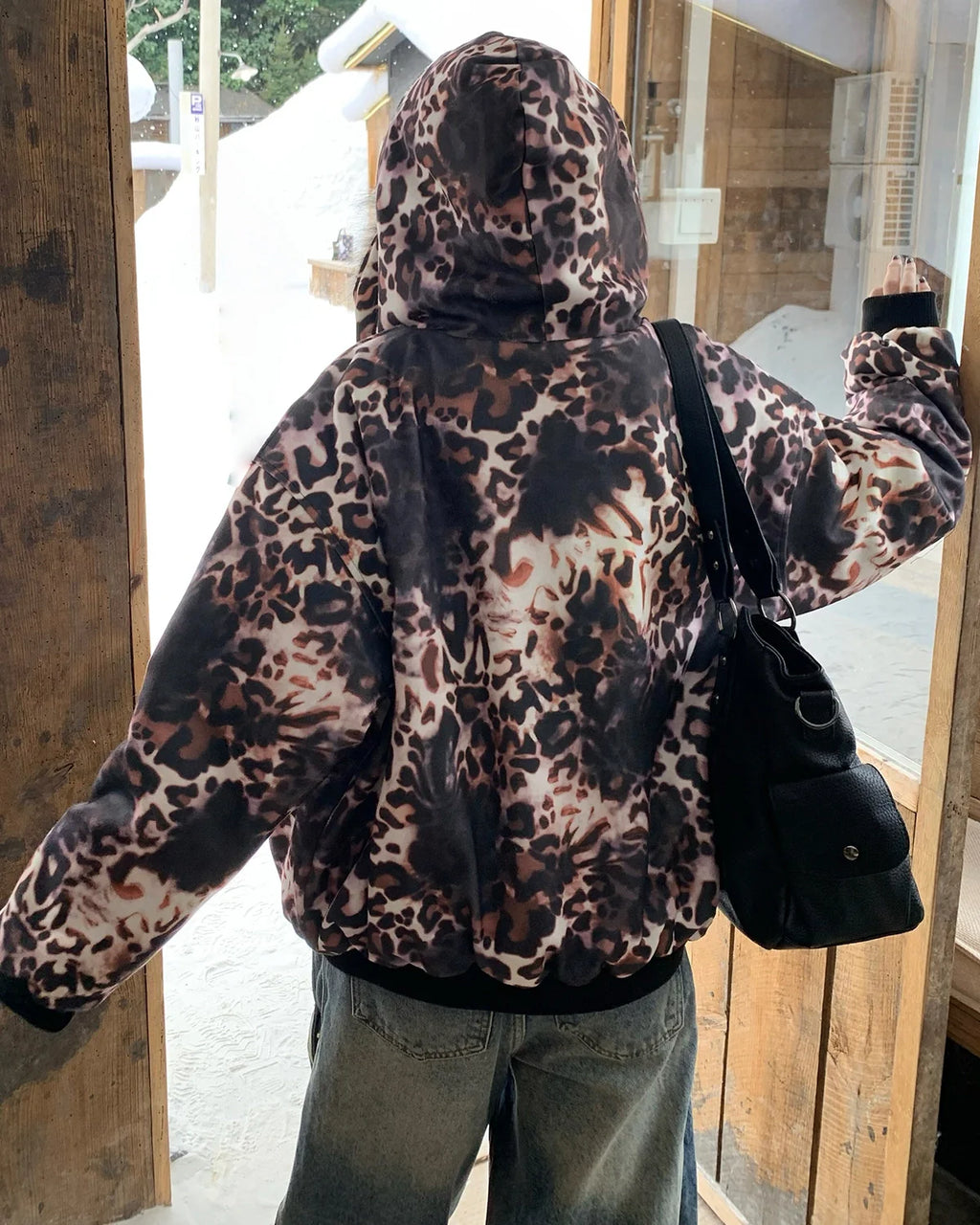 Leopard Embroidery Faux Fur Jacket | Inflation Streetwear