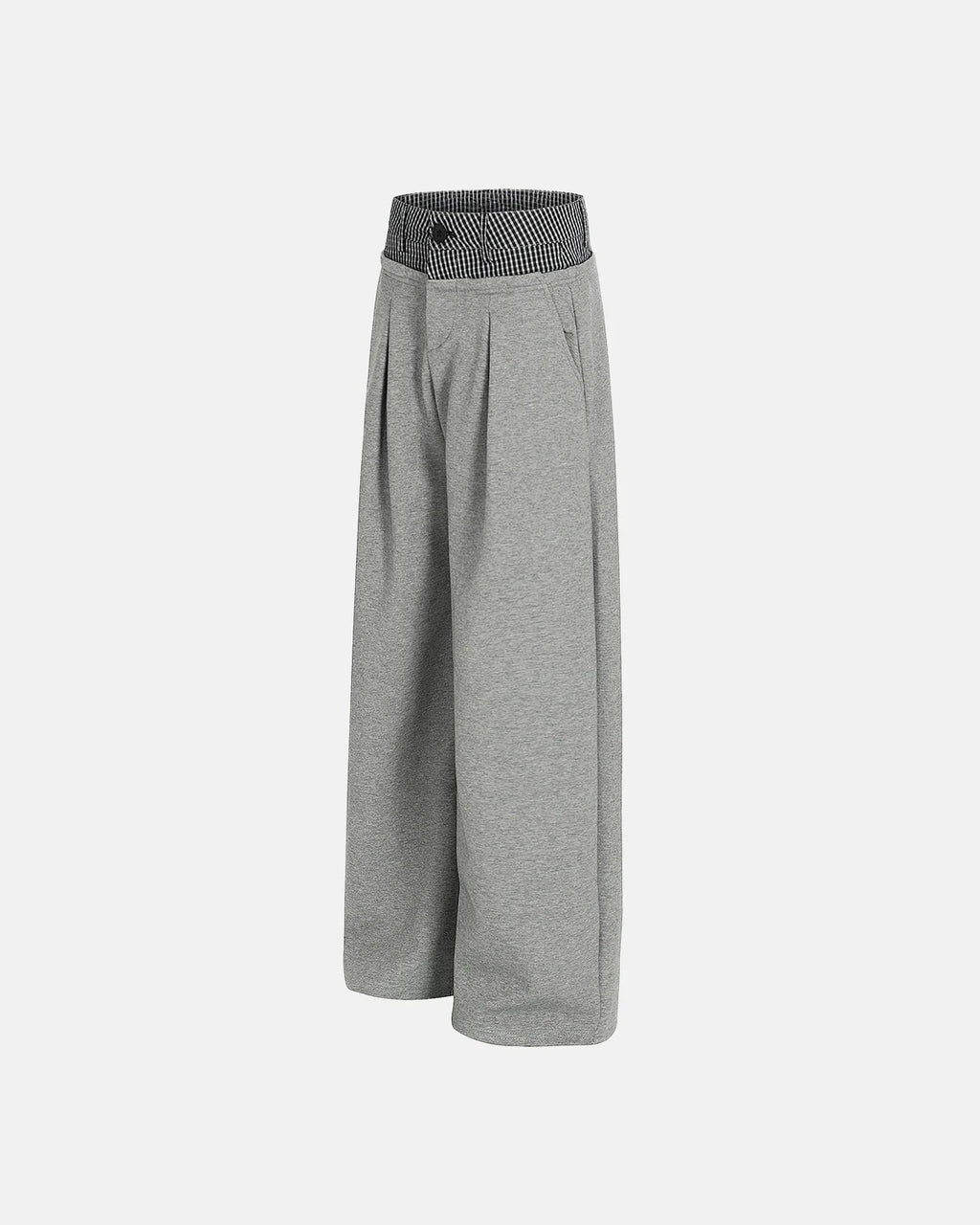 Double Waist Checkered Straight Leg Sweatpant | Inflation Streetwear
