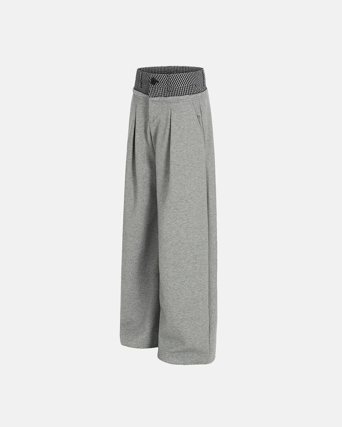 Double Waist Checkered Straight Leg Sweatpant | Inflation Streetwear
