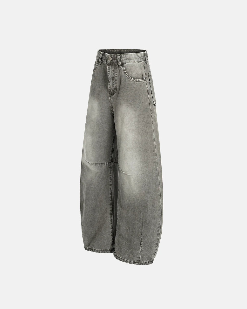 Grey Distressed Baggy Denim Pants | Inflation Streetwear
