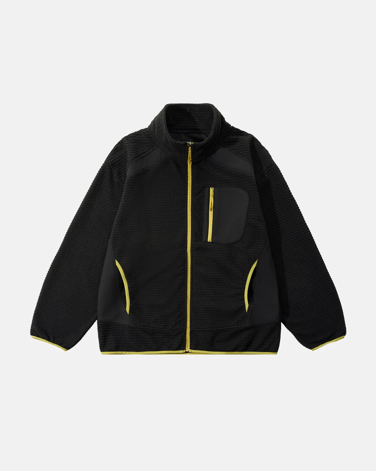 Wavy Fleece Zip-Up Jacket | INFLATION Streetwear