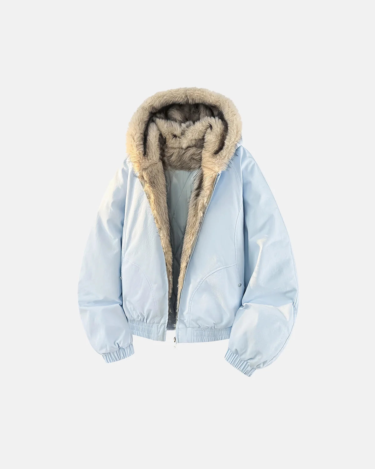 Faux Fur Lined Padded Bomber Jacket | Inflation Streetwear