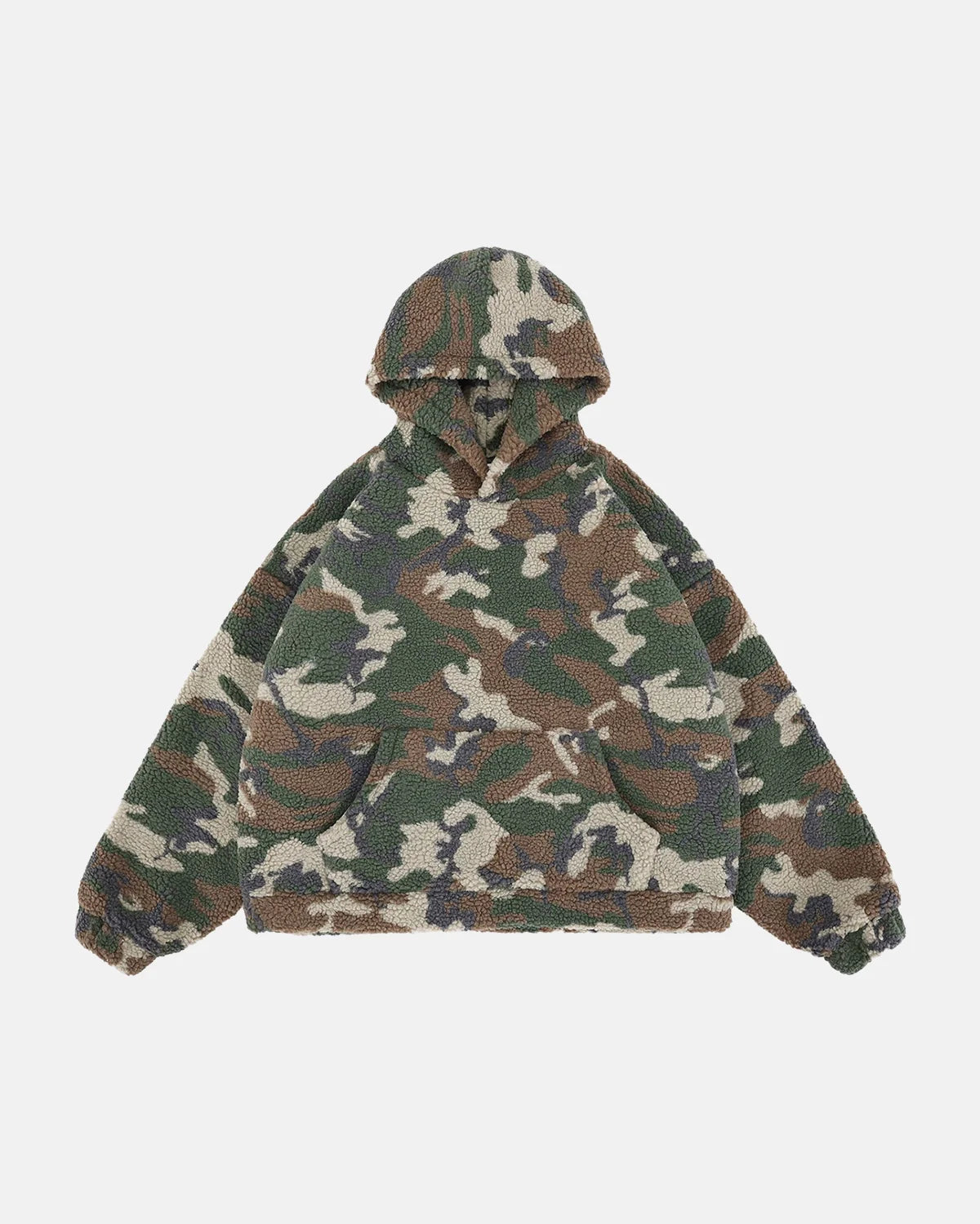Camo Sherpa Fleece Hoodies | Inflation Streetwear
