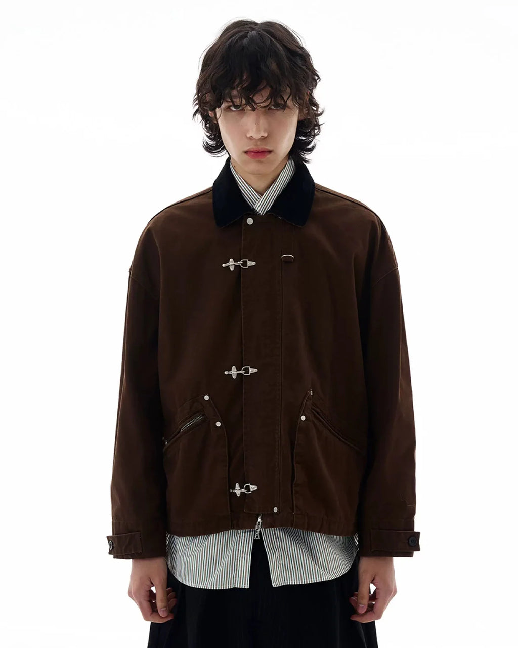 Fireman Buckle Worker Zip Up Jacket | Inflation Streetwear