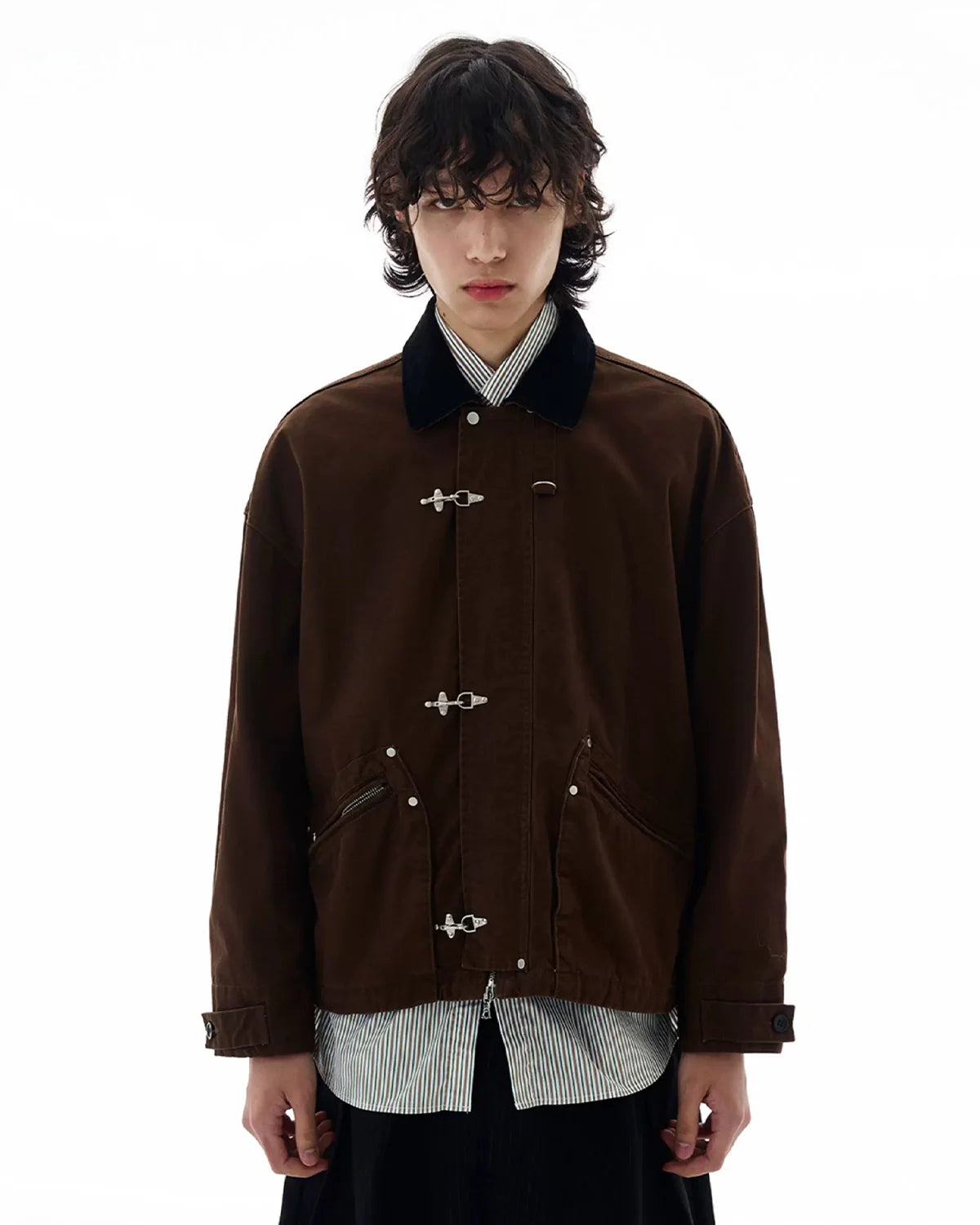 Fireman Buckle Worker Zip Up Jacket | Inflation Streetwear