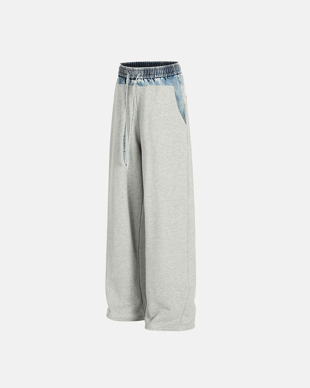 Denim Patchwork Straight Leg Sweatpant | Inflation Streetwear