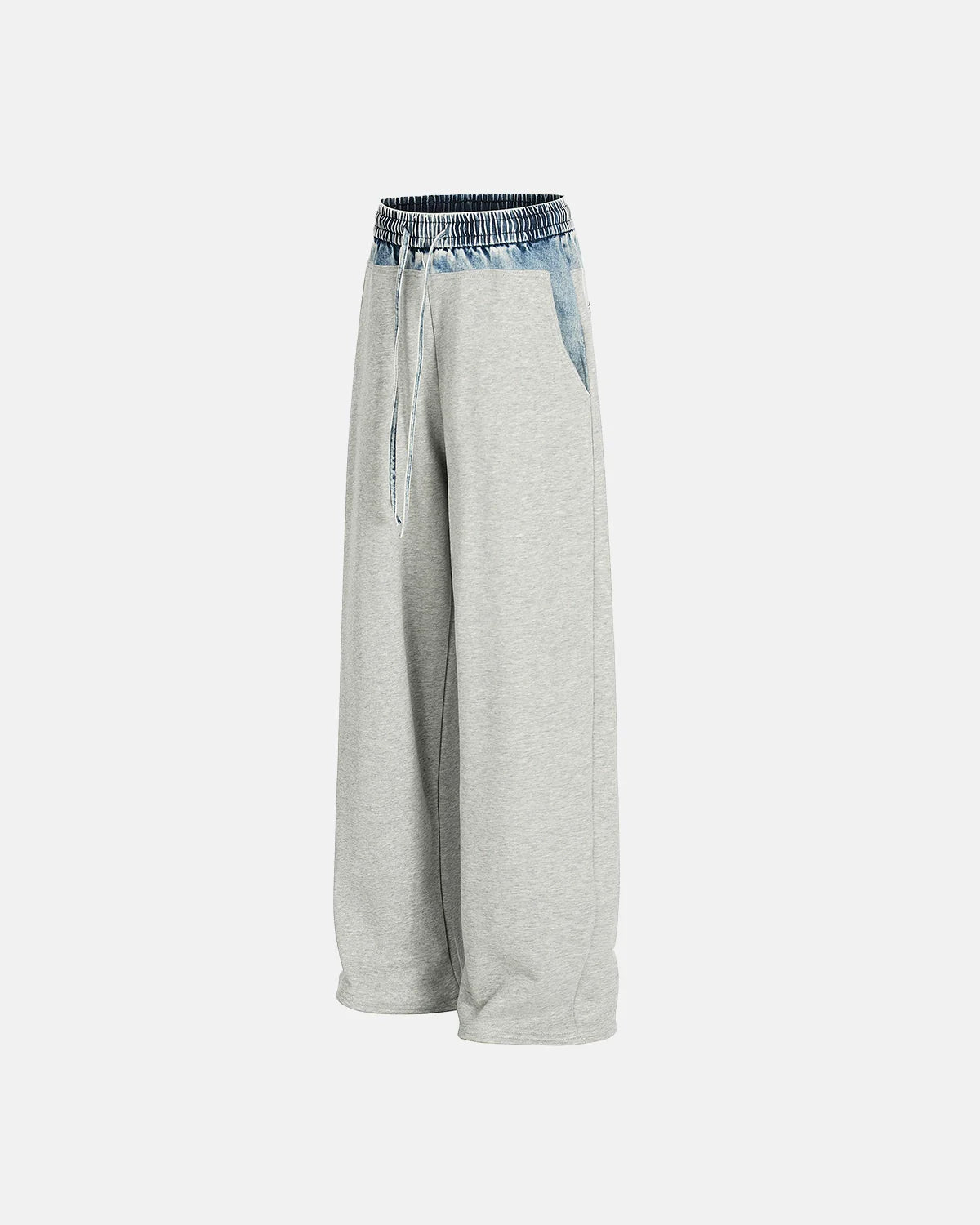 Denim Patchwork Straight Leg Sweatpant | Inflation Streetwear