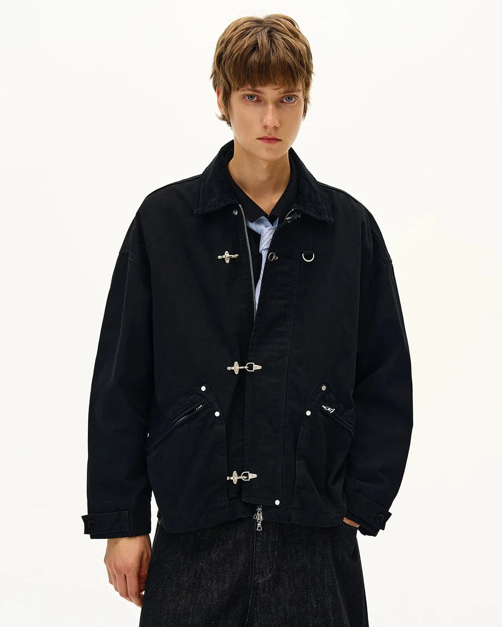 Fireman Buckle Worker Zip Up Jacket | Inflation Streetwear