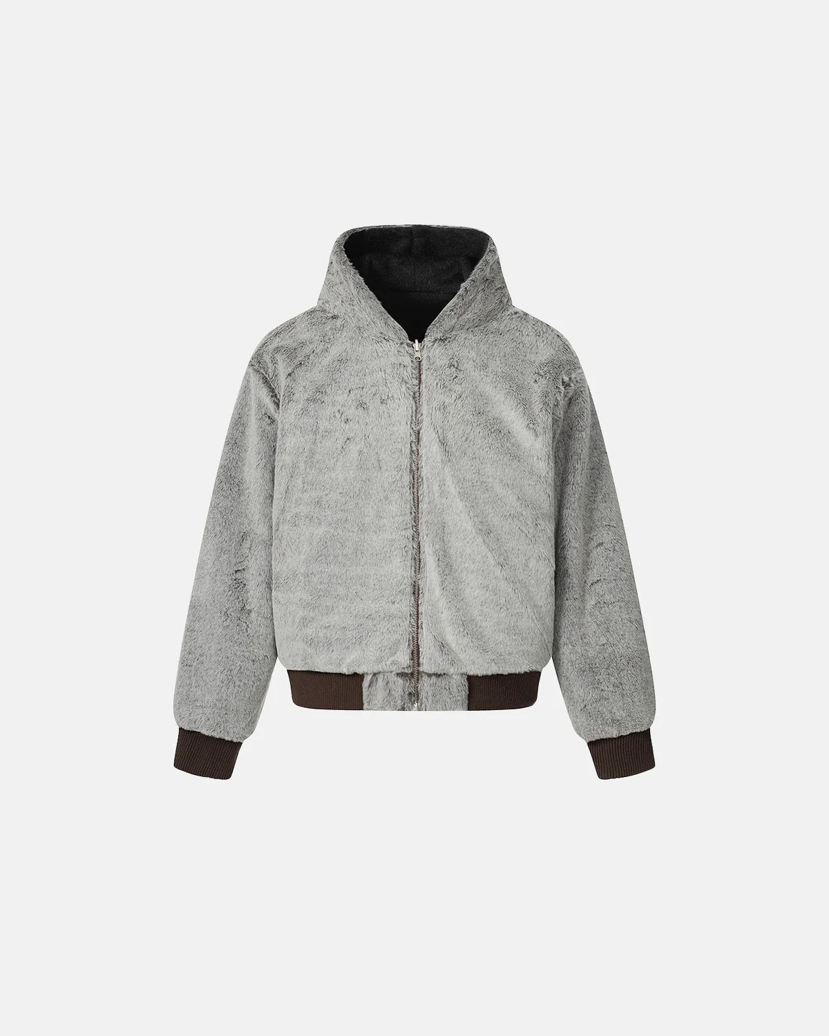 Retro Reversible Faux Fur Jacket | INFLATION Streetwear