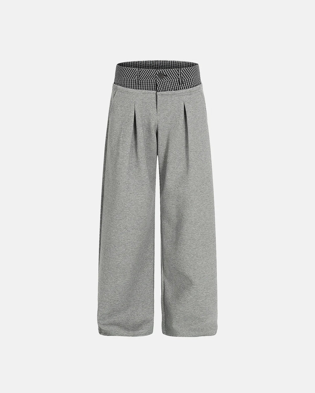 Double Waist Checkered Straight Leg Sweatpant | Inflation Streetwear