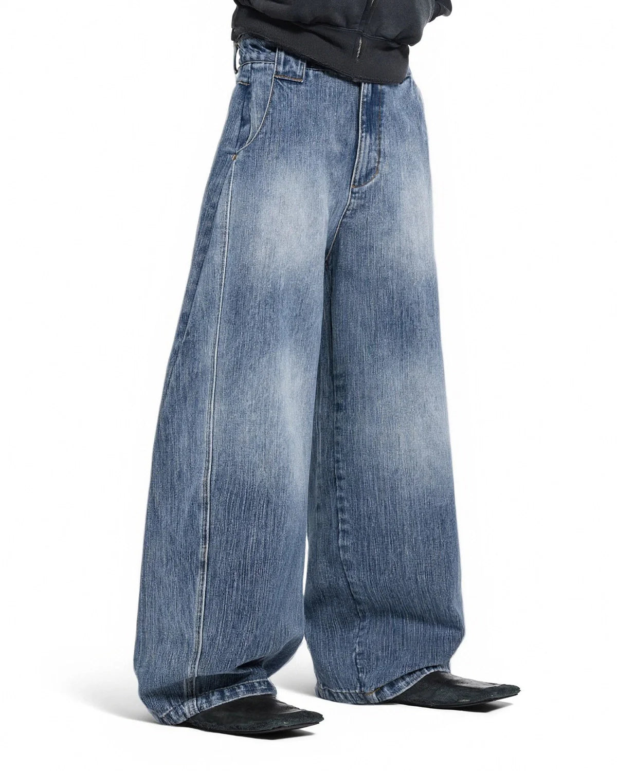 Blue Monkey Wash Baggy Jeans | Inflarion Streetwear