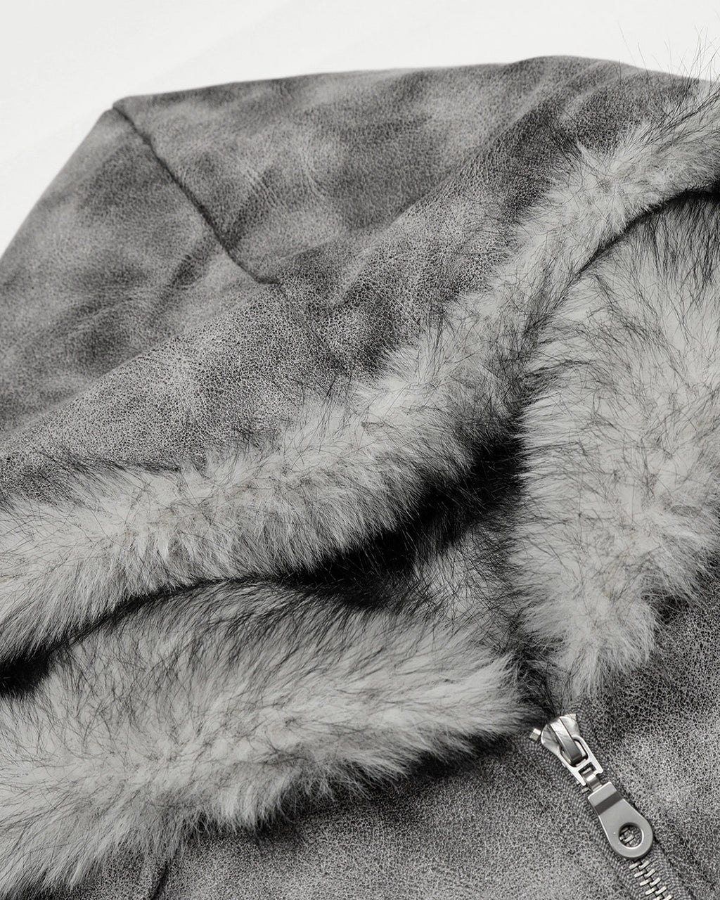Suede Faux Fur Cotton Padded Jacket | Inflation Streetwear