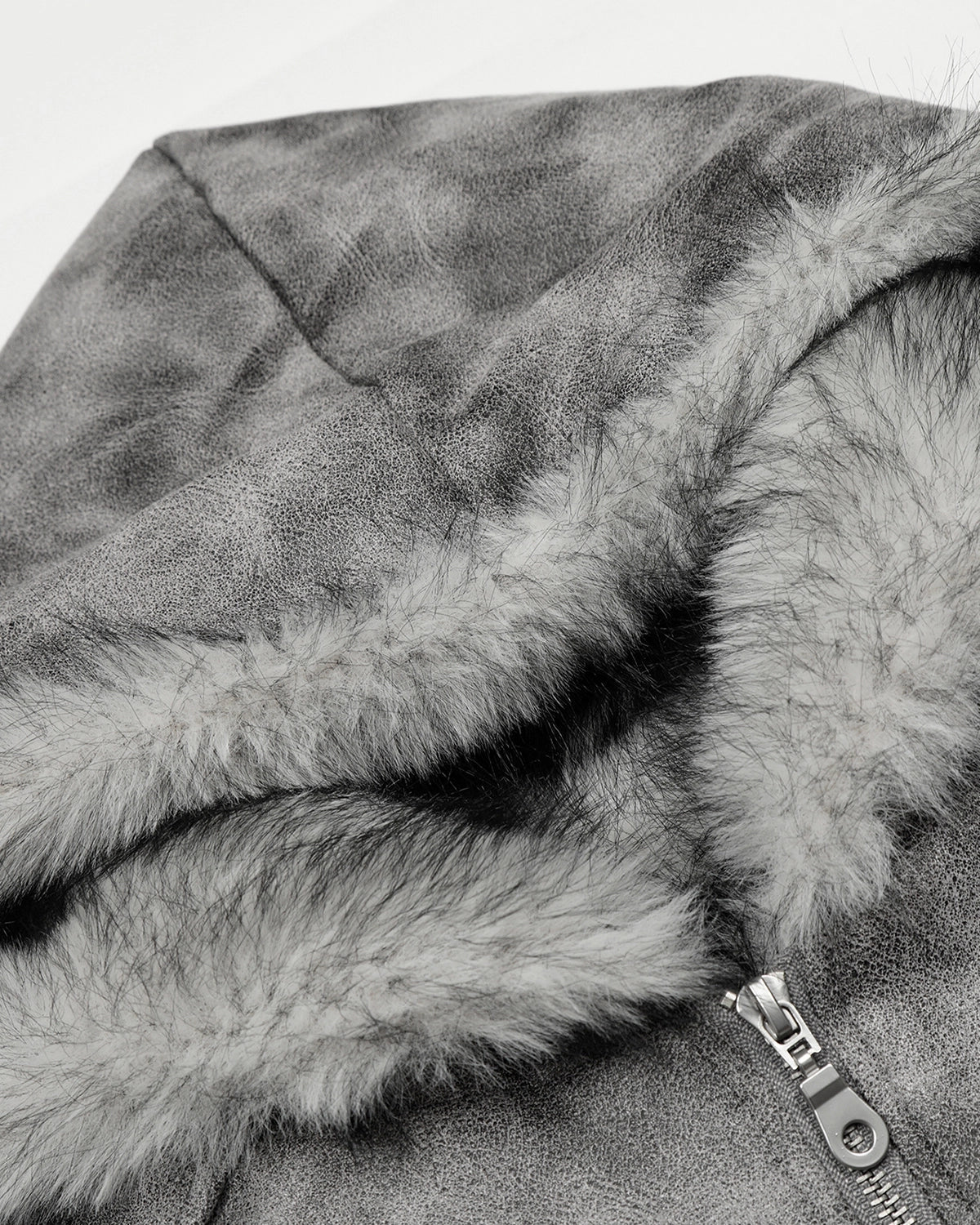 Suede Faux Fur Cotton Padded Jacket | Inflation Streetwear