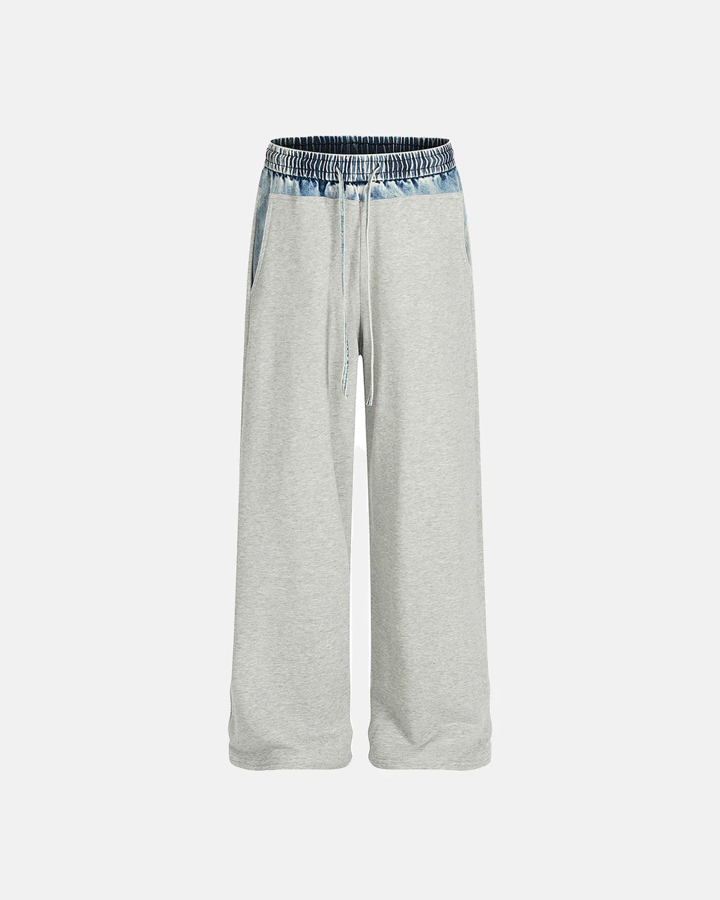 Denim Patchwork Straight Leg Sweatpant | Inflation Streetwear