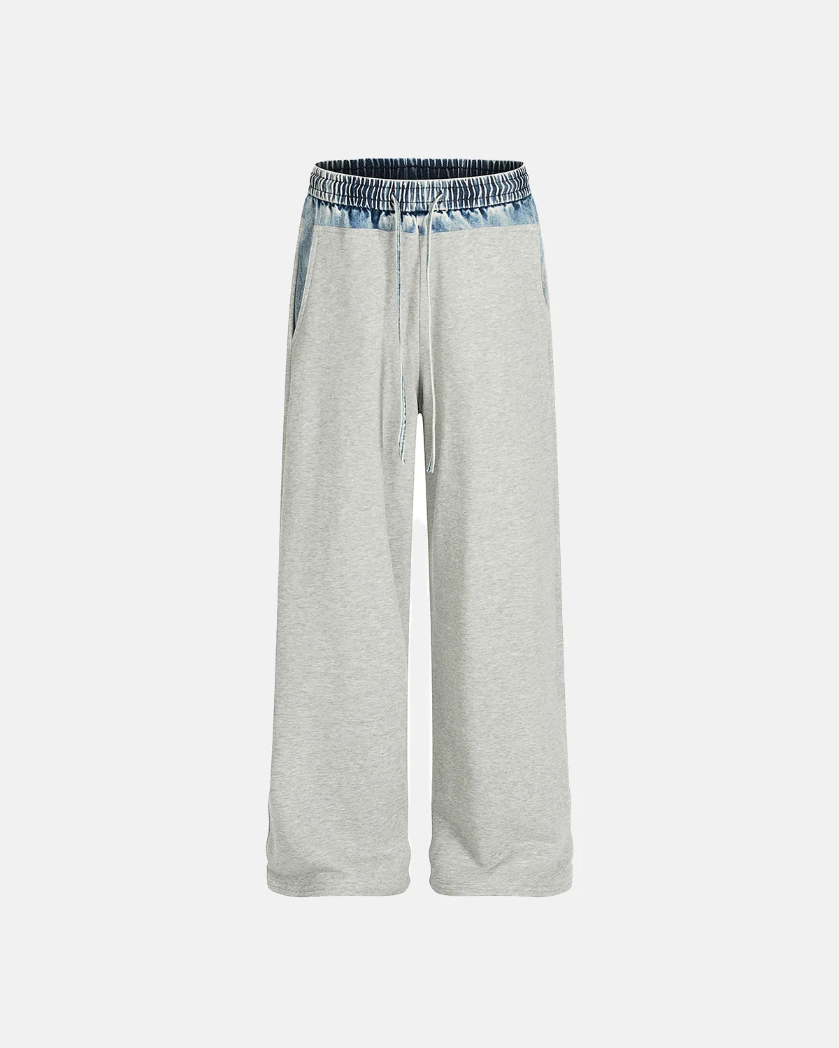 Denim Patchwork Straight Leg Sweatpant | Inflation Streetwear