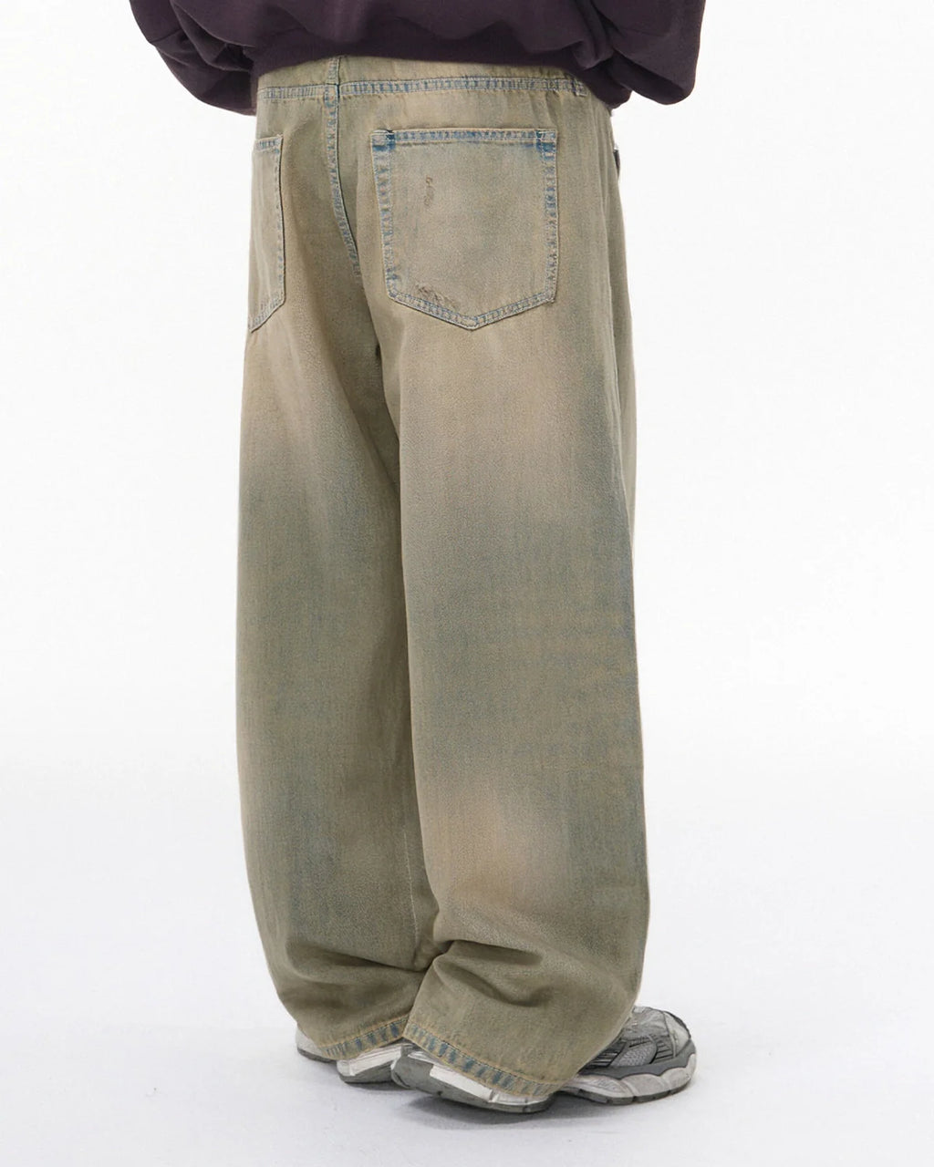 Beaded Studded Washed Baggy Jeans | INFLATION Streetwear