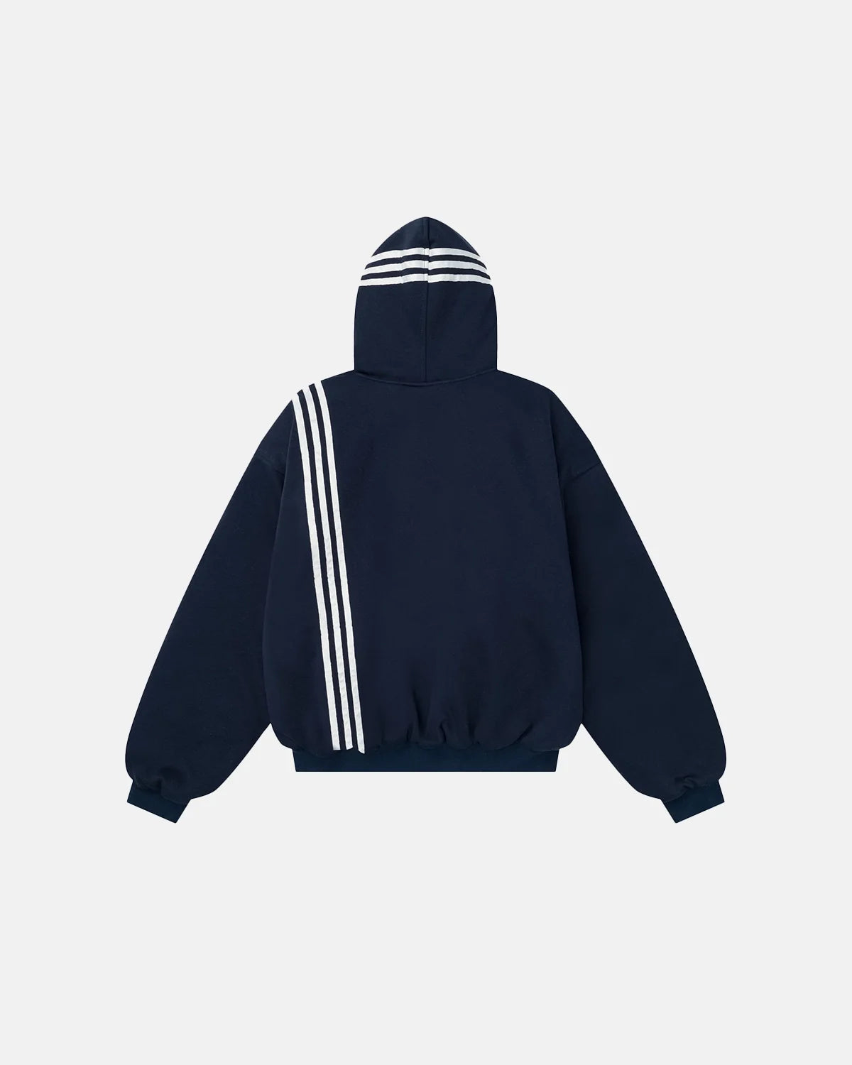 Gothic Striped Hooded Bomber Jacket  | Inflation Streetwear