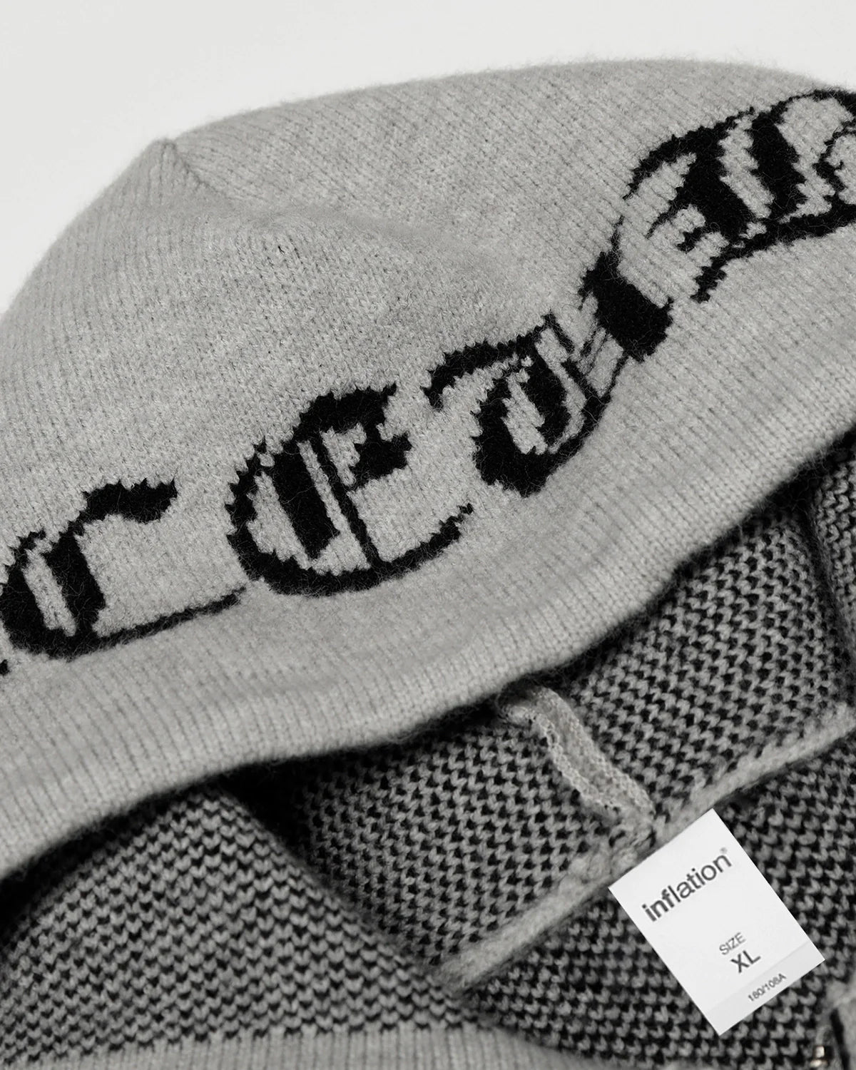 Gothic Cross Knit Zip Up Sweater | INFLATION Streetwear