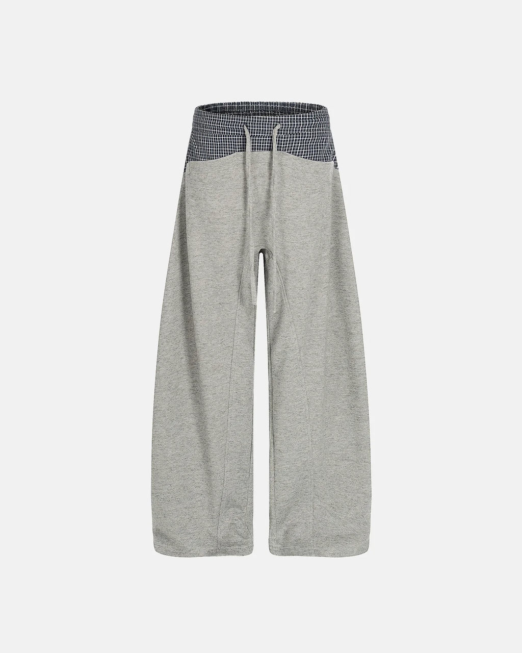 Checkered Patchwork Barrel Sweatpant | Inflation Streetwear