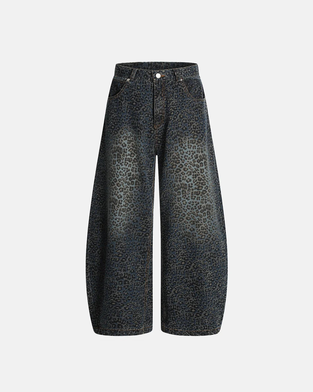 Vintage Leopard Print Barrel Jeans | Inflation Streetwear