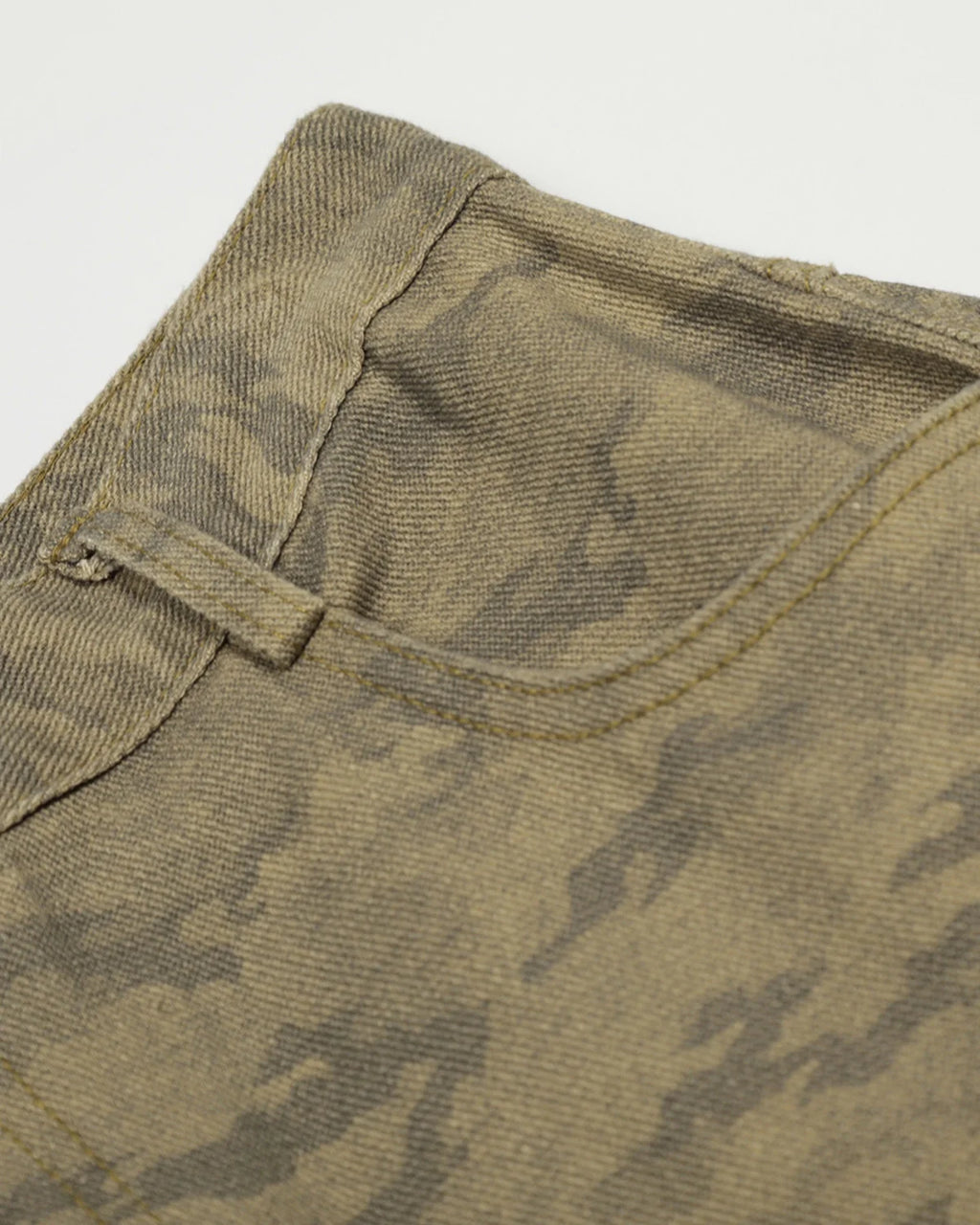 Multi Pockets Khaki Camo Barrel Jeans | Inflation Streetwear