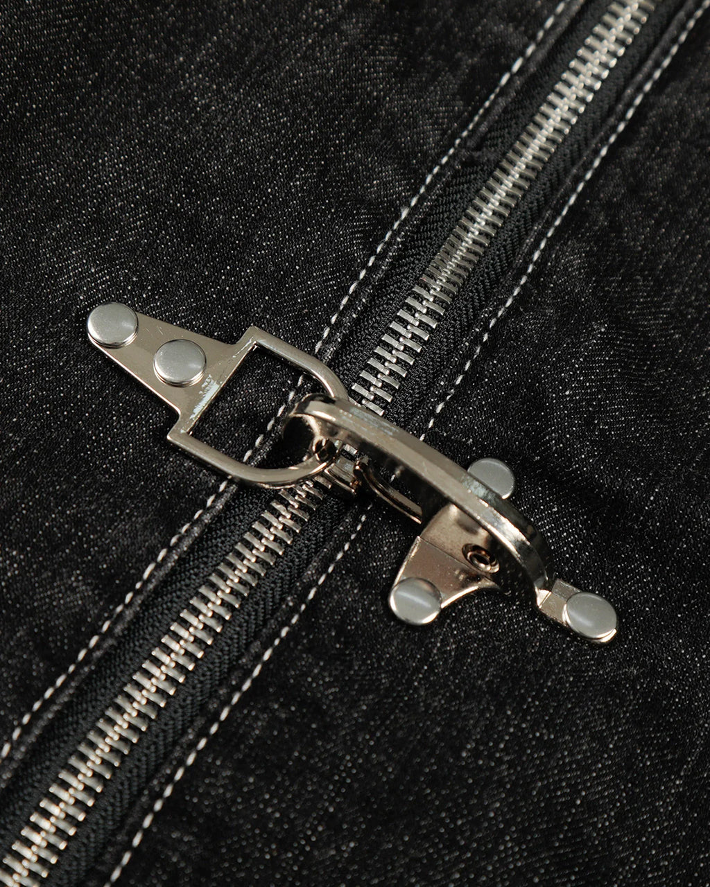 Stand Collar Raw Clasp Denim Jacket | Inflation Streetwear